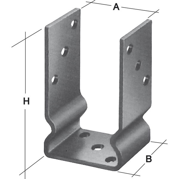 Pfostenlaschen U-Form, feuerverzinkt