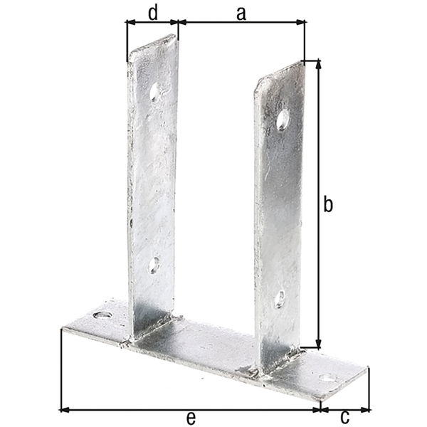 Pfostenträger C-Form zum einbetonieren 91x50x210 mm Stahl feuerverzinkt
