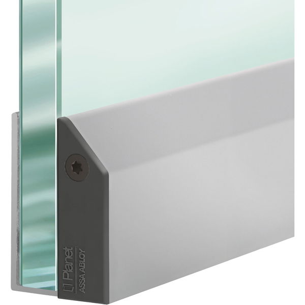 Planet Türbodendichtung automatisch KG-S schmal FH+RD Zugluftstopper für Glastüren,959×11,5x38mm, Alu Edelstahl