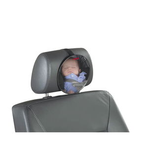 REER Baby Rücksitzspiegel SafetyView für mehr Sicherheit im Auto, bruchsicher, schwarz, 1 Stück