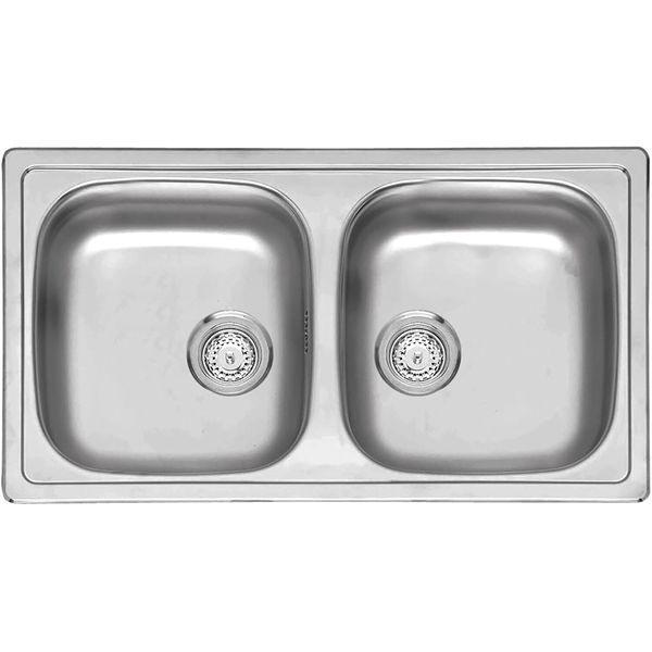 ReginoxEinbauspüle Beta 20 Edelstahl Spülbecken – Doppelbecken für 800mm Unterschrank, 780x430mm – hochwertige Spüle für die Küche