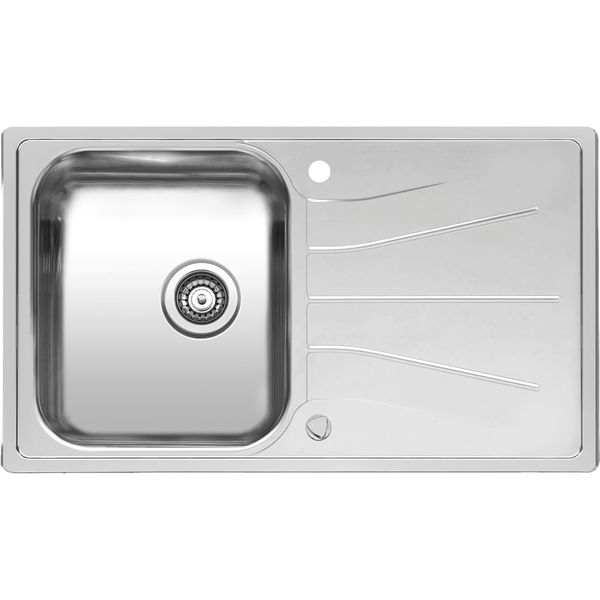 ReginoxEinbauspüle Diplomat 10 ECO Edelstahl Spülbecken mit Tropftasse, 860x500mm – Spülbecken mit Drehknopfventil für 500mm Unterschrank