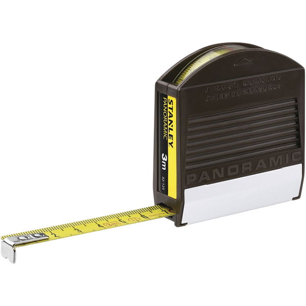 Stanley Rollmeter mit Sichtfenster zur Direktablesung mit EG-Prüfzeichen II, 3 Meter