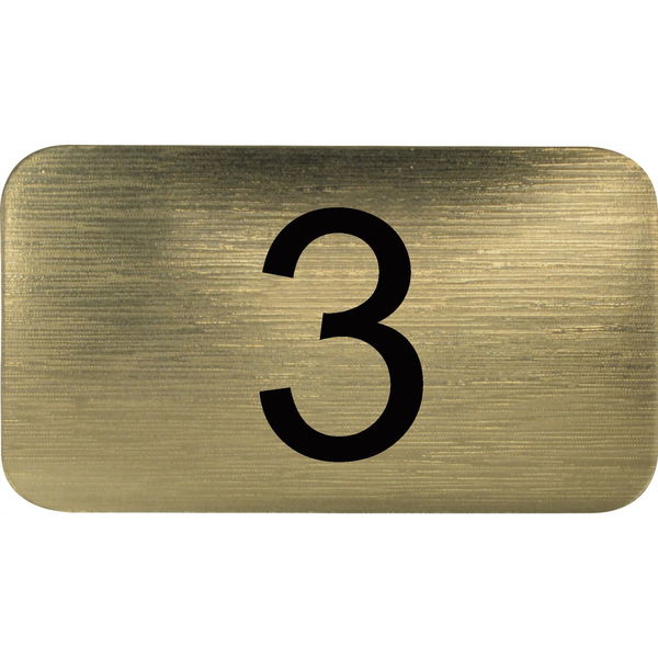 Türschild Nummernschild selbstklebend gold metallic