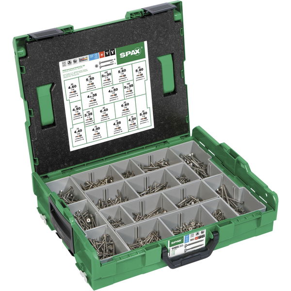 SPAX SNK Montagekoffer / L-BOXX, T-STAR plus, Edelstahl A2, ( 1.070 Stk )