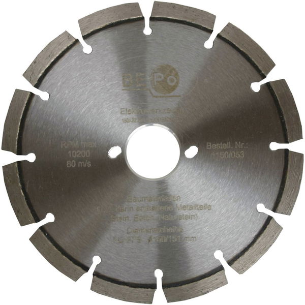 BEPO Diamant-Trennscheibe 170 mm für Beton, Stein