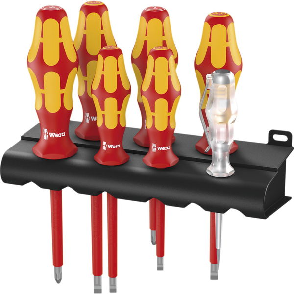 WERA VDE-Schraubendreher-Satz 160I/7+Rack Schlitz/Phillips 7-teilig