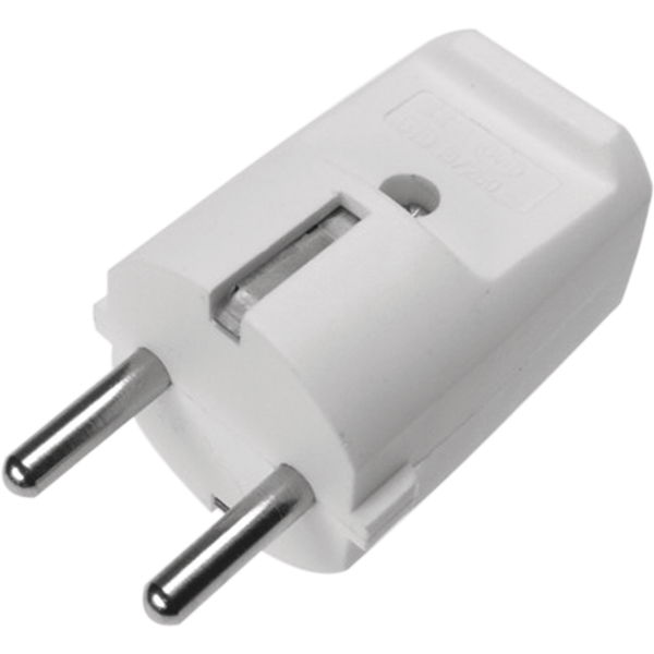 Schutzkontakt-Stecker, 2-polig + Erdung, 10/16 A, 250 V, Kabeleinführung zentral