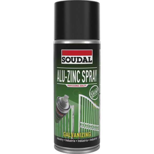 Soudal Zinkspray Rostschutz – Zink Spray zum Kaltgalvanisieren, hell 400ml