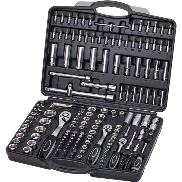 WGB Steckschlüssel-Satz 3983 1/4″ + 3/8″ + 1/2″ mit Umschaltknarren 171-teilig