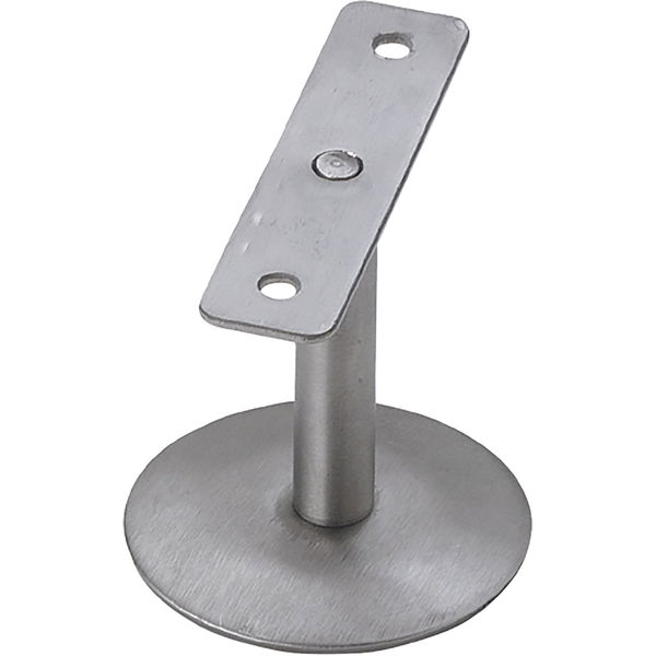 Handlaufträger flach, Rosetten ø 60 mm, Wandabstand 58 mm, Edelstahl