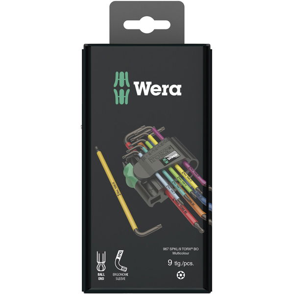 WERA Stiftschlüssel-Satz 967/9 Torx® TX BO 1 SB lang Multicolour 9-teilig