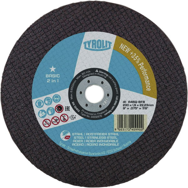 Tyrolit Trennscheiben 150mm Set Basic gerade Form41, Stahl/rostfrei – 25 Stück