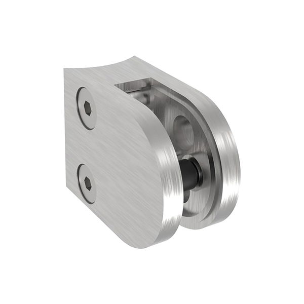 ECONOMY Glasklemmbeschlag für Rundrohr 33,7 mm, f. Glas o. Blech,Edelstahl V2A
