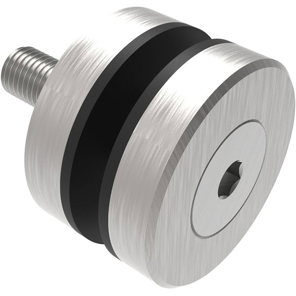 Glaspunkthalter für 8 – 18 mm Glas, sichtbar geschraubt, ø 40 mm, Edelstahl V2A