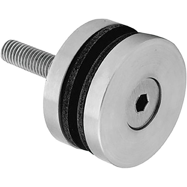 Glaspunkthalter für 8 – 18 mm Glas, sichtbar geschraubt, ø 40 mm, Edelstahl V2A
