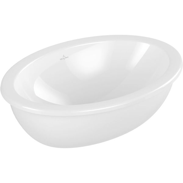 Villeroy & Boch Unterbauwaschbecken oval – Unterbau Waschbecken aus hochwertigem Keramik mit CeramicPlus Oberfläche, weiß/alpin