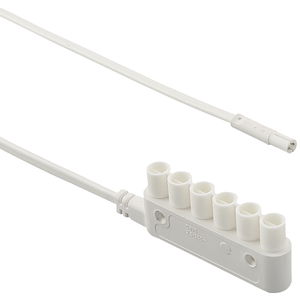 Verlängerungsleitung-Mini-Stecker 230 V, Verteiler 6-fach, Länge 2000 mm