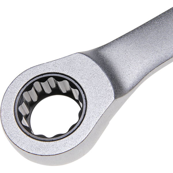 WGB Doppelring-Ratschenschlüsselsatz 295 RT/5 – 5-teilig, gekröpft, verchromt, Stopring, Rolltasche, Chrom-Vanadium Stahl
