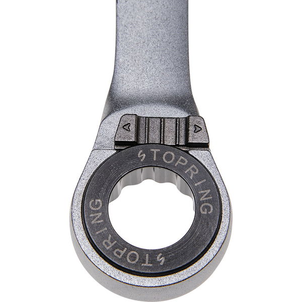WGB Doppelring-Ratschenschlüsselsatz 295 RT/5 – 5-teilig, gekröpft, verchromt, Stopring, Rolltasche, Chrom-Vanadium Stahl