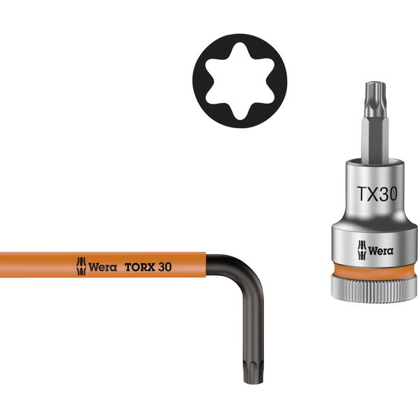 WERA Stiftschlüssel-Satz 967/9 Torx® TX BO 1 SB lang Multicolour 9-teilig