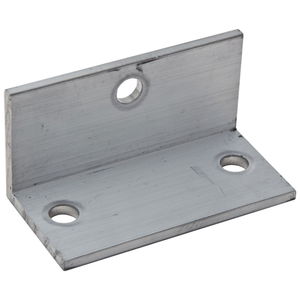 H+S Winkel für Abspannstrebe (zum Dübeln) Montageplatte 40/40/4x80mm Aluminium