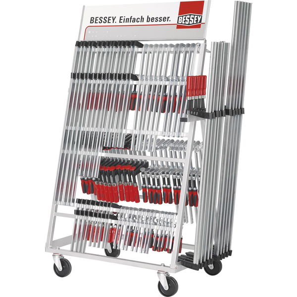 BESSEY Zwingenwagen ZW1  500 x 600 x 1460 mm für ca. 90 Zwingen