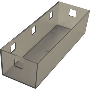 Ninka Banio Behälter 3-fach für Schubladeneinsatz, graphit transluzent 251x84mm