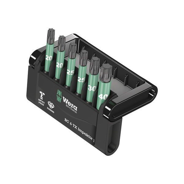 Wera Bit Set Impaktor Bit-Check 6 – Bits TX mit Werkzeugfinder Take it easy – 6-teilig