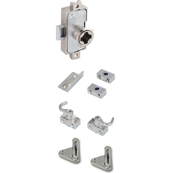 HETTICH Zylinder-Drehstangenschloss Set Z23, Prestige 2000