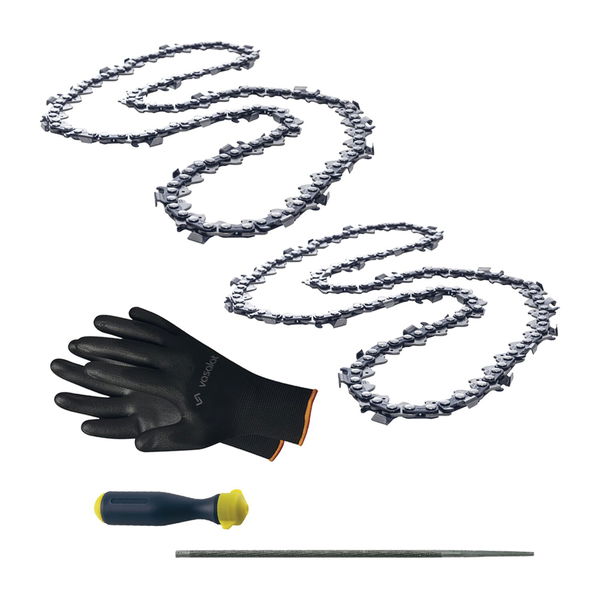 HUSQVARNA Ersatzketten 35 cm mit Feile & vasalat Handschuhe
