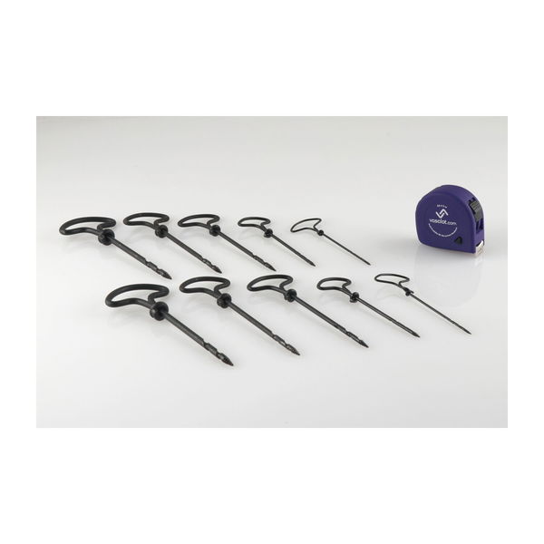 vasalat Handbohrer Kastanienbohrer Set – Bohrer für Kastanien 2-6mm – Knotenbohrer mit Ringgriff und gefräster Gewindespitze, Stahldraht – 11-teilig