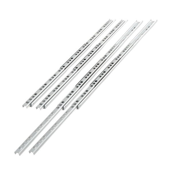 vasalat Kugelauszug Schubladenschienen 310 mm 17 mm Nut – Teilauszug Schienen für Schubladen, Schubladenauszüge für die Seitenmontage, Stahl verzinkt 8 Stück