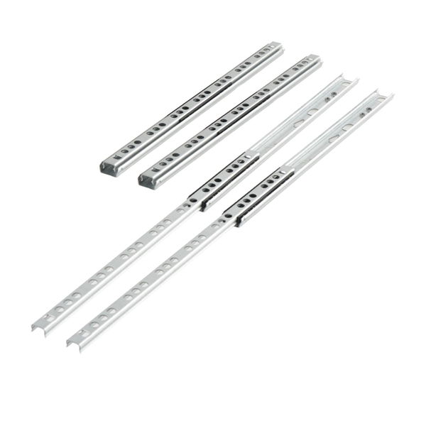 vasalat Kugelauszug Schubladenschienen 214 mm 17 mm Nut Nut – Teilauszug Schienen für Schubladen, Schubladenauszüge für die Seitenmontage, Stahl verzinkt 8 Stück