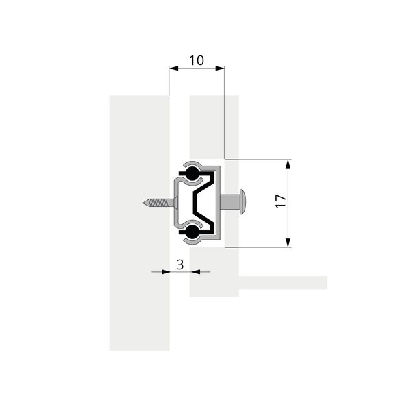 vasalat Kugelauszug Schubladenschienen 214 mm 17 mm Nut Nut – Teilauszug Schienen für Schubladen, Schubladenauszüge für die Seitenmontage, Stahl verzinkt 8 Stück