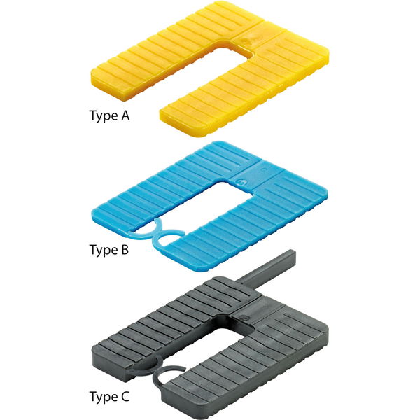 Roto Euroklick-Set A Typ 2 Unterlegplatten – Unterlegklötze in diversen Größen WÜ, Kunststoff – 1310 Stück