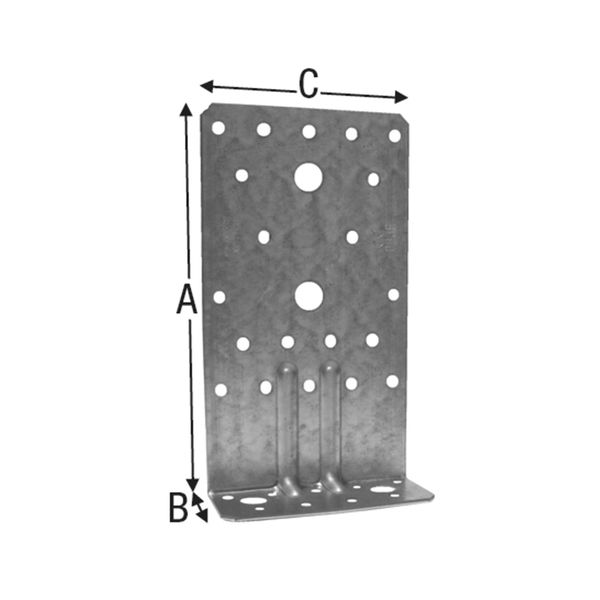 SIMPSON Winkelverbinder ABR mit Rippe – Stahl feuerverzinkt