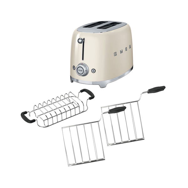 SMEG TSF01 2-Scheiben-Toaster mit Brotaufsatz, Sandwichzange