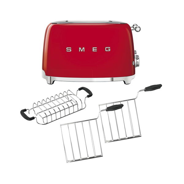 SMEG TSF03 4-Scheiben-Toaster mit Brotaufsatz, Sandwichzange