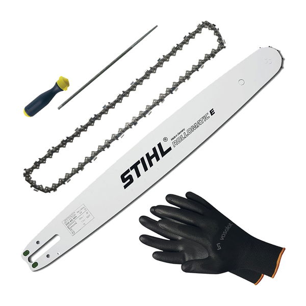 STIHL Schwert 40 cm Rapid mit Ersatzkette Feile & vasalat Handschuhe