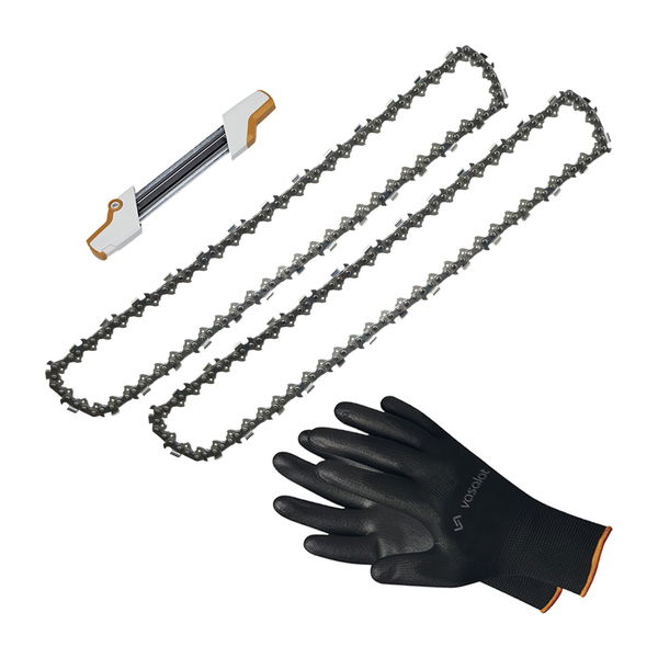 STIHL Ersatzketten 40 cm Rapid mit Feilenhalter & vasalat Handschuhe