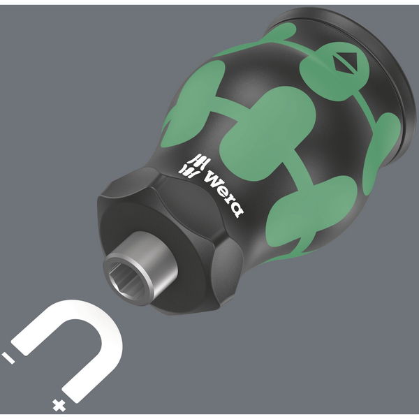 Wera Kraftform Kompakt Stubby Bithalter magnetisch mit Bit-Magazin im Handgriff & Ratschenfunktion für schwer zugängliche Bereiche, 6-teilig