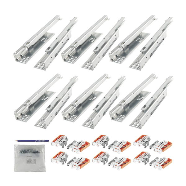 BLUM Tandem Teilauszug Blumotion 550H 30kg inkl. Kupplung – 6 Garnituren