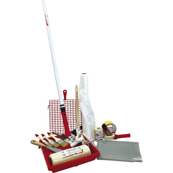 19-teiliges | vasalat Maler-Set mit Teleskopstange