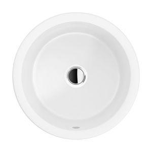 Villeroy & Boch Unterbauwaschbecken rund 5A754501 – Unterbaubecken aus hochwertigem Keramik mit CeramicPus Oberfläche, weiß/alpin