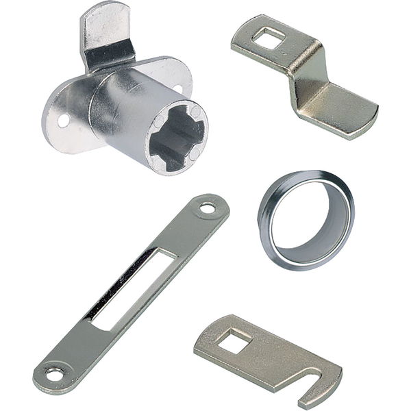 HETTICH PRESTIGE 2000 Zylinder-Hebelschloss Z23 Set, ø18, Stahl vernickelt