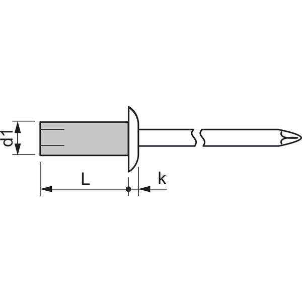 Spreizniet Flachrundkopf – Aluminium/Stahl