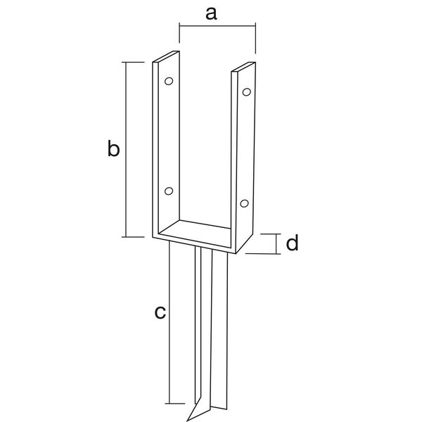 GAH-ALBERTS Pfostenträger starr U-Form