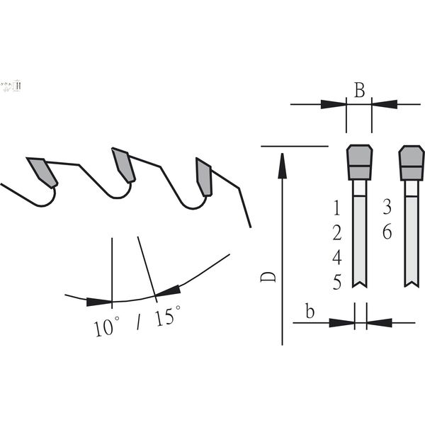 Oertli-Leuco Kreissägeblatt 320x60mm – Sägeblatt mit 72 Zähnen Q-Cut G6 Schnittbreite 4,4mm für Plattenaufteilsägen, HW
