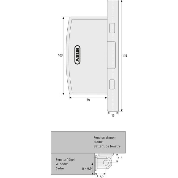 ABUS Fenster-Scharnierseitensicherung FAS97